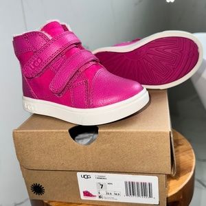 UGG Kids' Rennon II Suede Leather Boots (Toddler 7) Color:Raspberry Sorbet